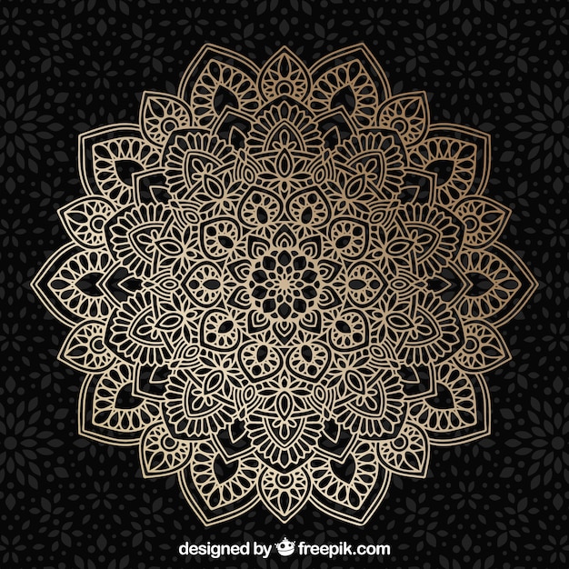 Vector gratuito fondo elegante de mandala con estilo lujoso