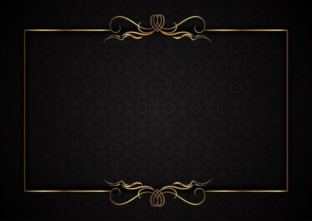 Fondo elegante con marco dorado decorativo