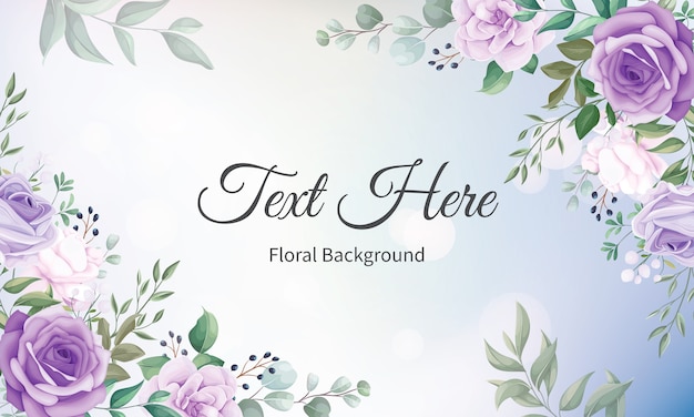 Fondo elegante marco floral con hermosas flores