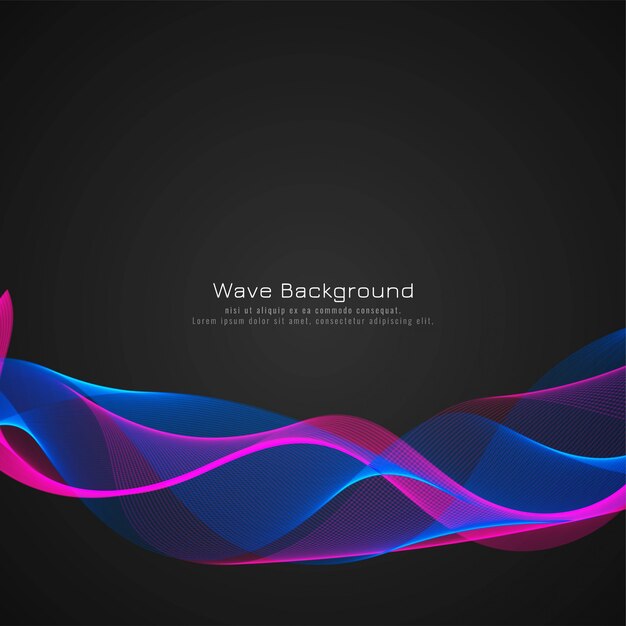 Fondo elegante moderno del vector de la onda colorida