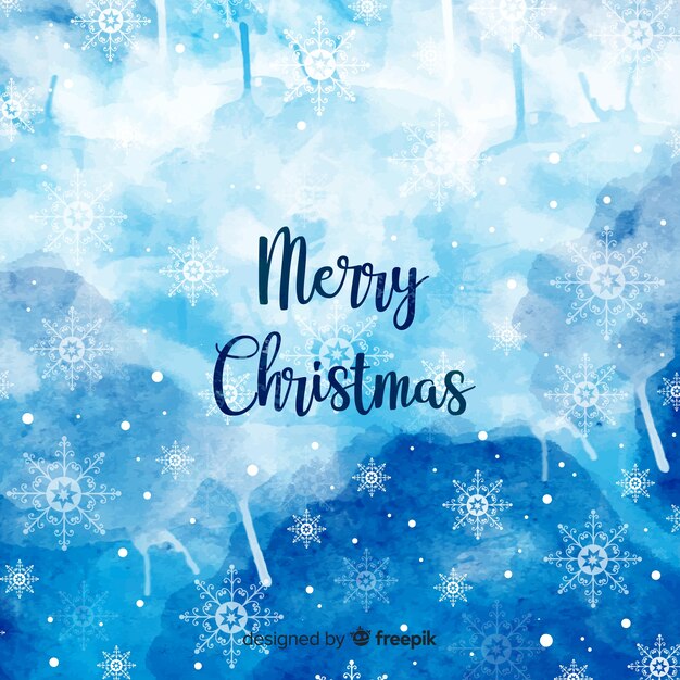 Fondo elegante de navidad en acuarela