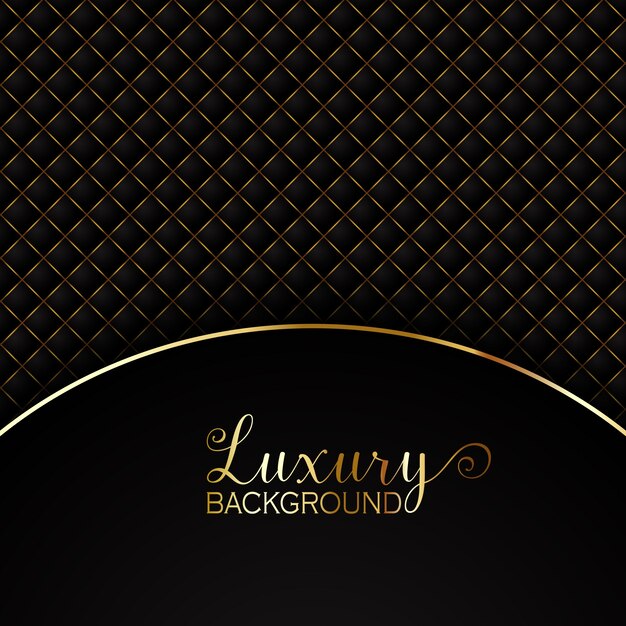 Fondo elegante negro con elementos dorados 