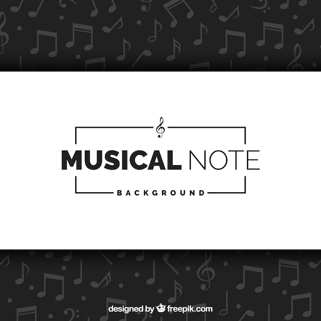 Fondo elegante de notas musicales