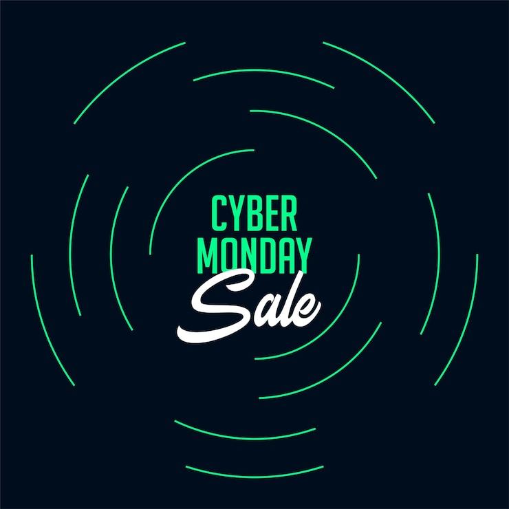 Vector gratuito fondo elegante de oferta de venta de lunes cibernético moderno