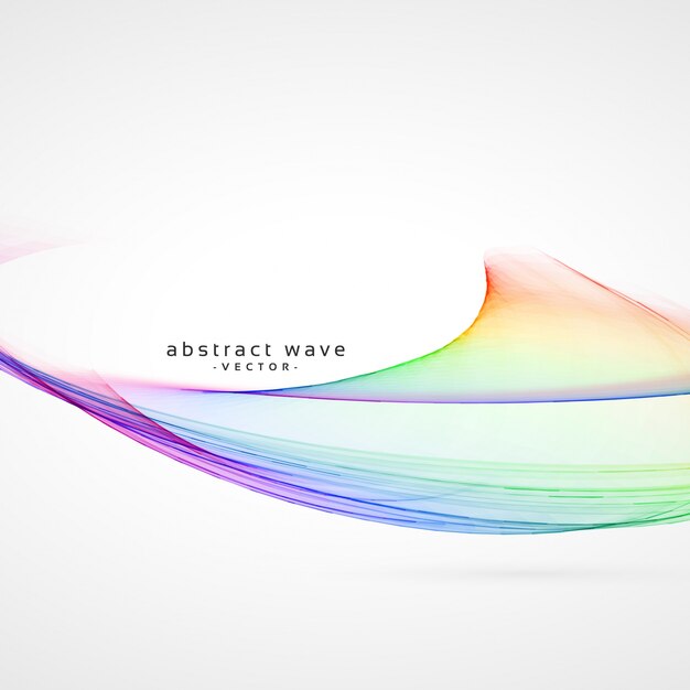 Fondo elegante de ola de arco iris