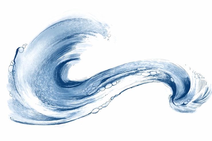 Vector gratuito fondo elegante de la onda azul del mar del océano