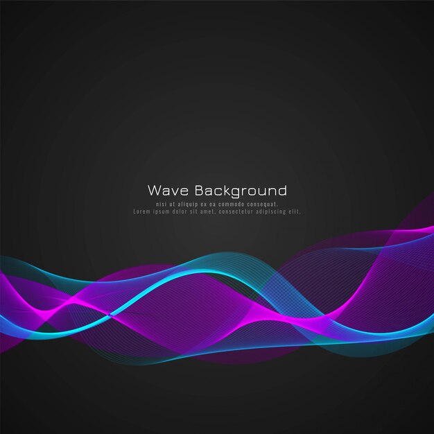 Fondo elegante de onda colorida