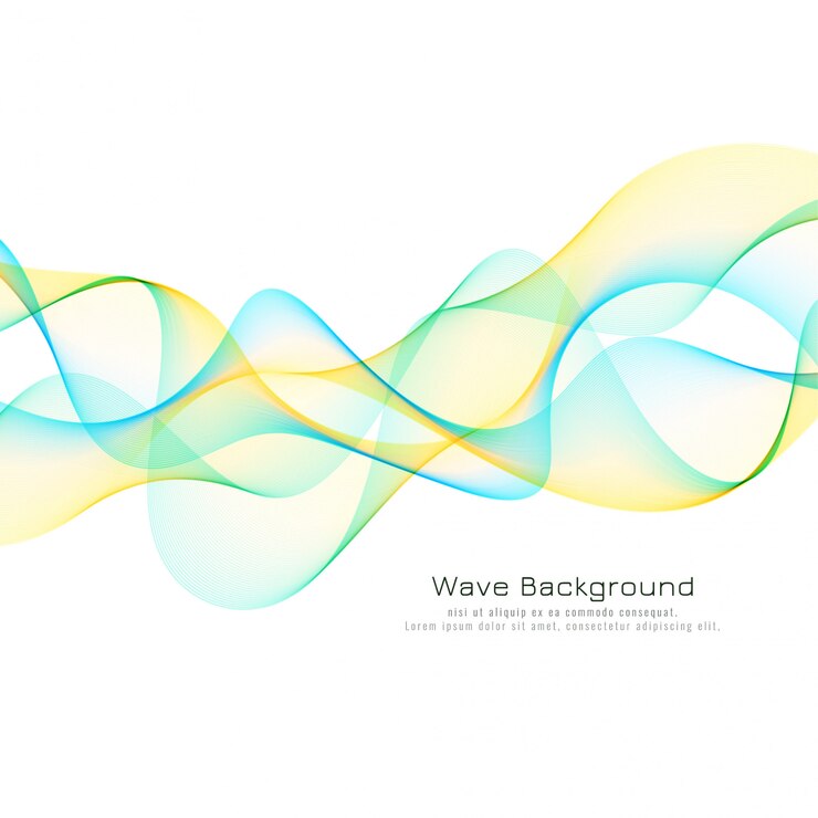Vector gratuito fondo elegante de onda colorida