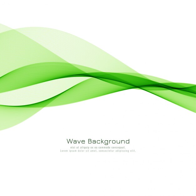 Fondo elegante de la onda verde