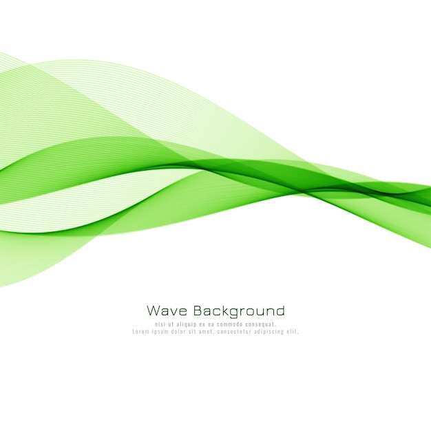 Fondo elegante de la onda verde