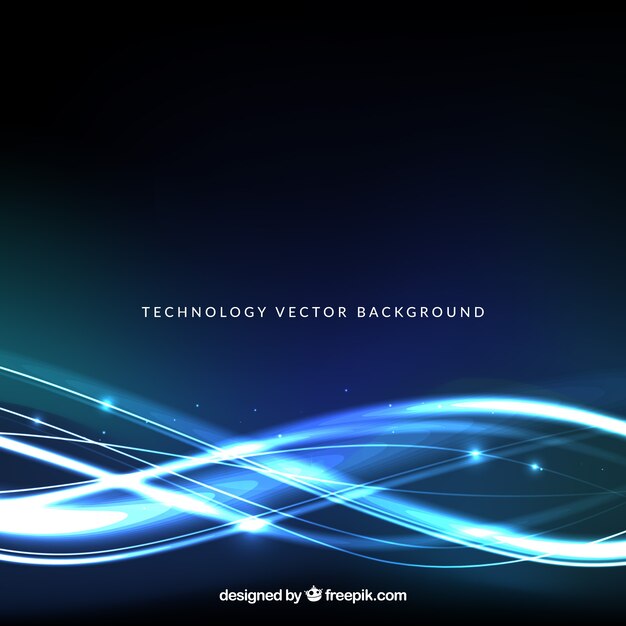Fondo elegante con ondas luminosas