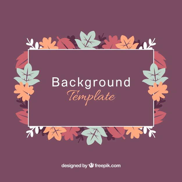 Fondo elegante de otoño con diseño plano