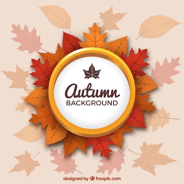 Vector gratuito fondo elegante de otoño