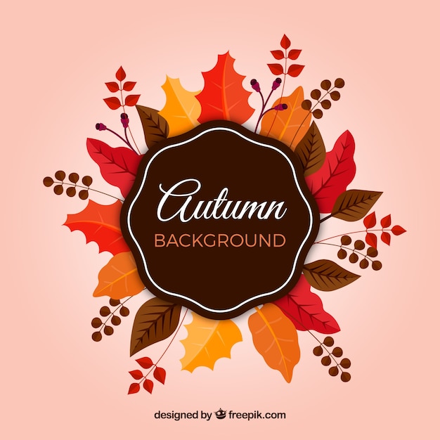 Vector gratuito fondo elegante de otoño