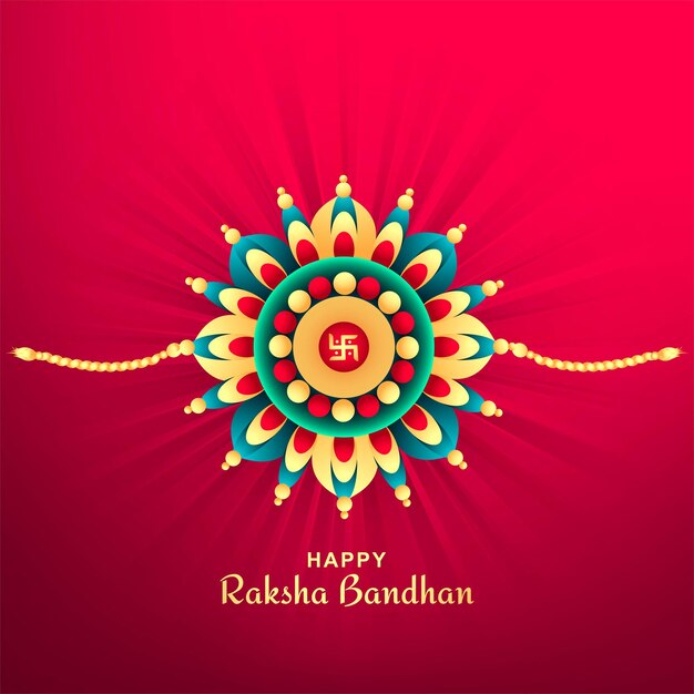 Fondo elegante de la tarjeta de felicitación de raksha bandhan