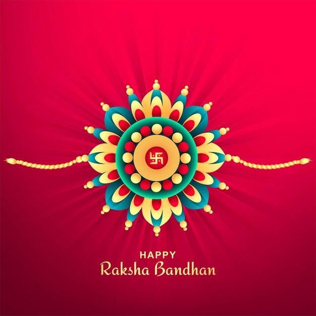 Fondo elegante de la tarjeta de felicitación de raksha bandhan