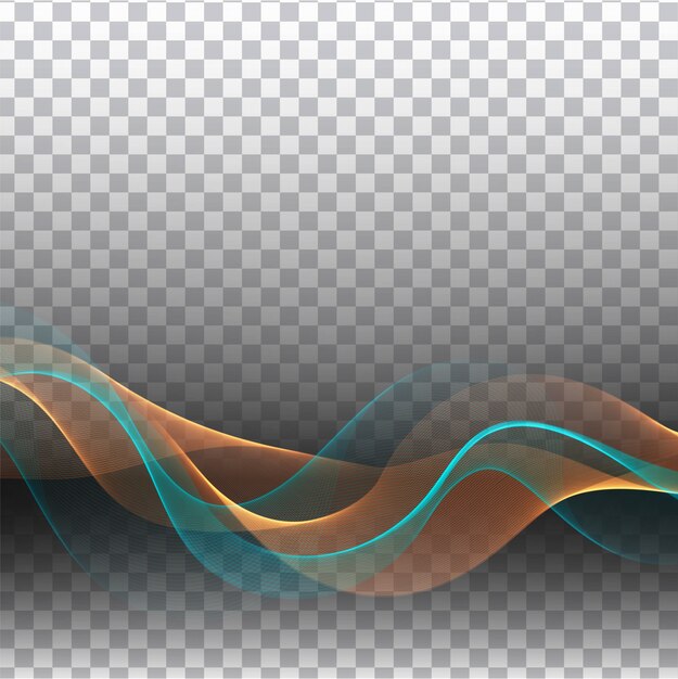 Fondo elegante transparente de la onda colorida abstracta