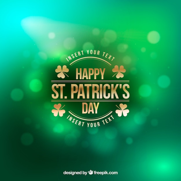 Vector gratuito fondo elegante verde para el día de san patricio