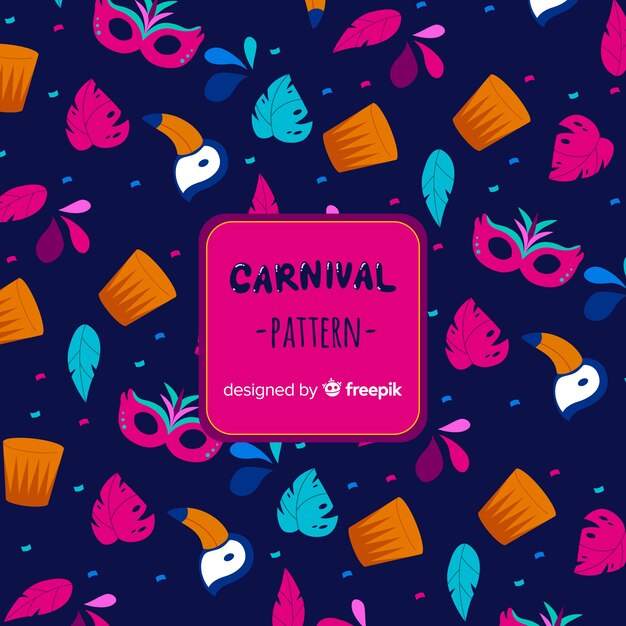 Fondo elementos carnaval brasileño
