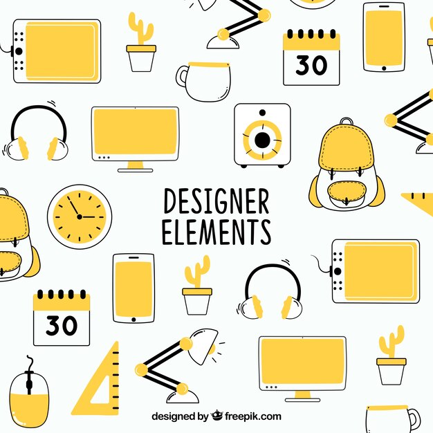 Fondo de elementos de diseño planos