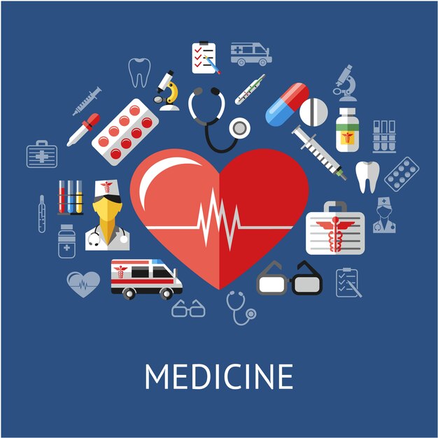 Fondo con elementos médicos