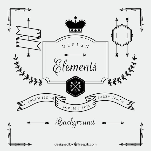 Fondo de elementos planos de diseño