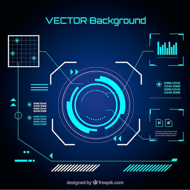 Vector gratuito fondo de elementos de tecnología en estilo plano
