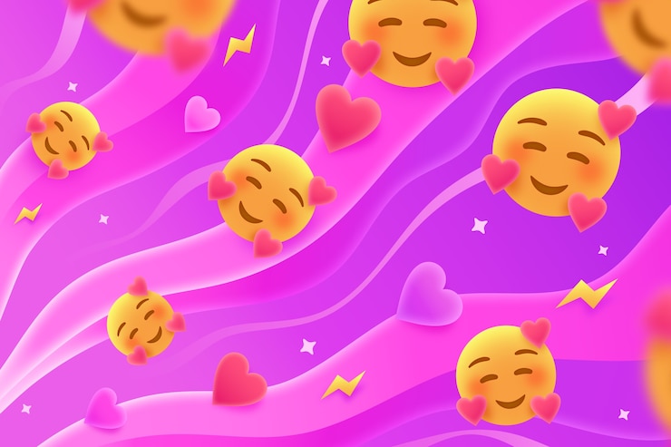 Vector gratuito fondo de emojis realistas
