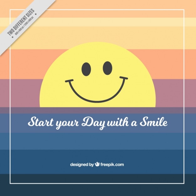 Vector gratuito fondo de emoticono sonriente y frase positiva