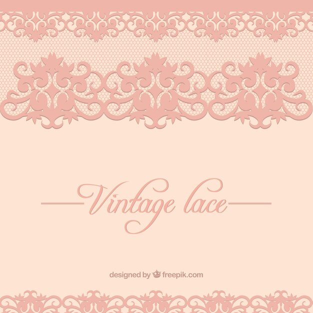 Fondo de encaje vintage