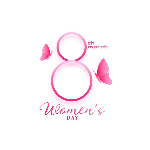 Fondo encantador del día de la mujer del 8 de marzo para evento feminista