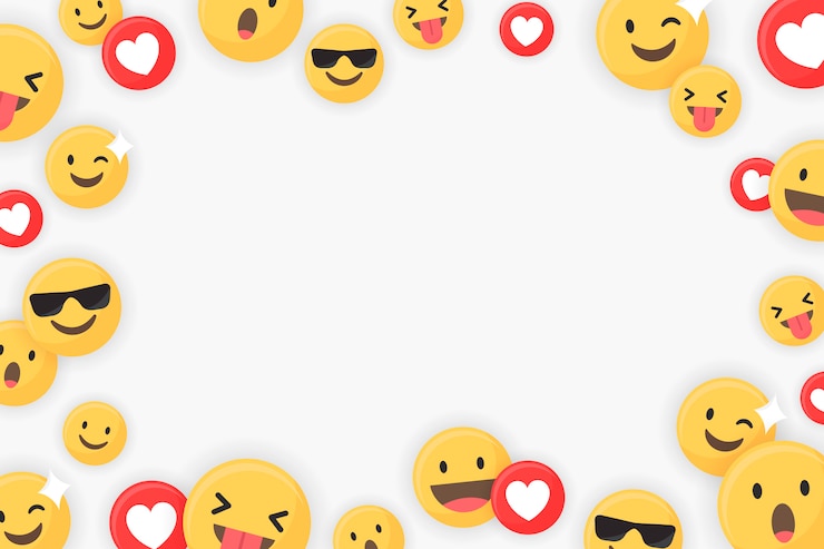 Vector gratuito fondo enmarcado emoji