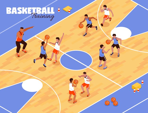Fondo del equipo de baloncesto infantil