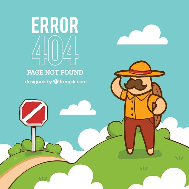 Fondo de error 404 con senderister