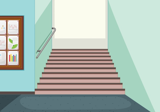 Vector gratuito fondo de escalera de pasillo vacío