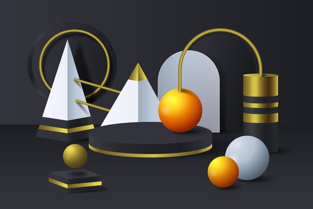 Fondo de escena abstracta 3d