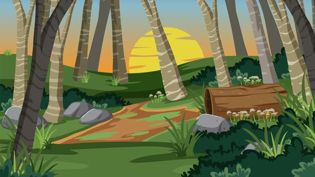 Fondo de escena al aire libre del bosque