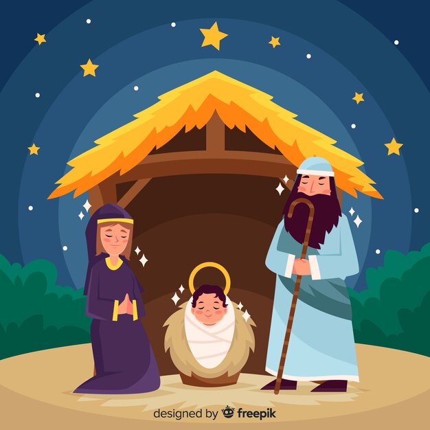 Fondo de escena de nacimiento 
