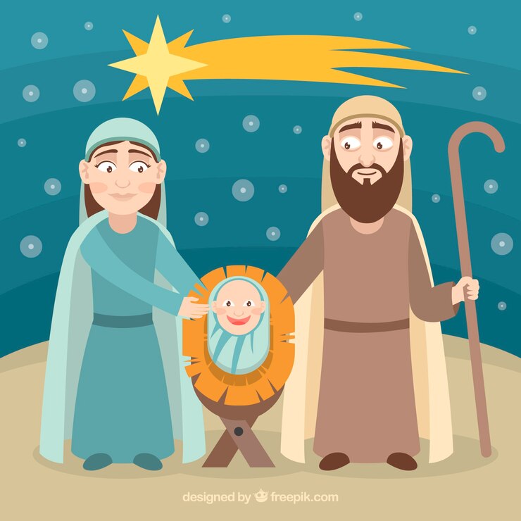 Vector gratuito el fondo de una escena de la natividad