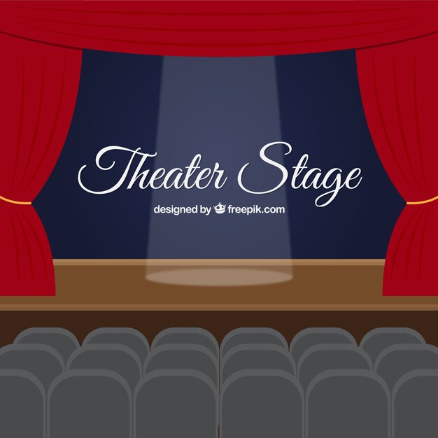 Fondo de escenario de teatro iluminado
