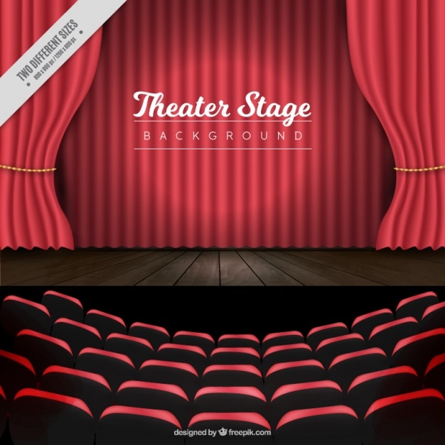 Fondo de escenario de teatro realista