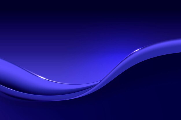Fondo de escritorio azul, vector de diseño de onda abstracta