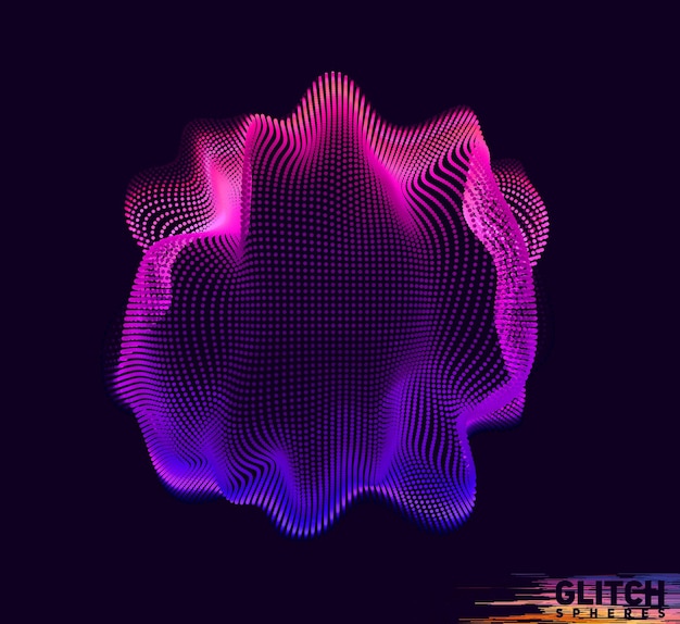 Fondo de esfera de punto violeta corrupto