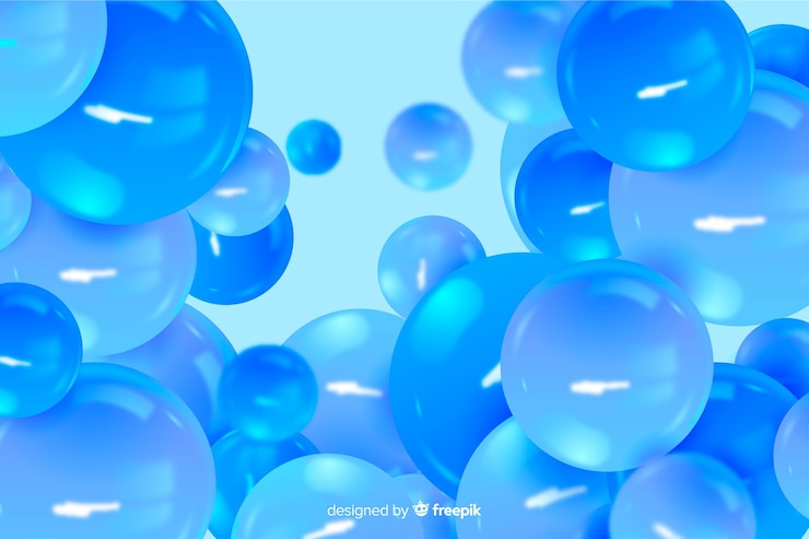 Vector gratuito fondo de esferas brillantes realistas que fluye