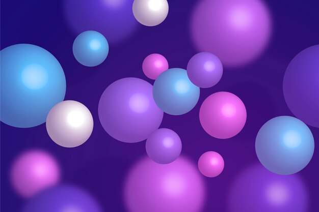 Fondo de esferas de colores degradados