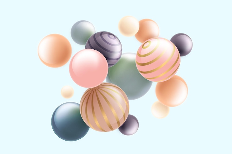 Vector gratuito fondo de esferas de degradado