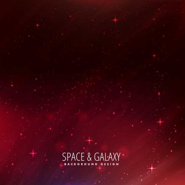 Vector gratuito fondo de espacio con estrellas en color rojo