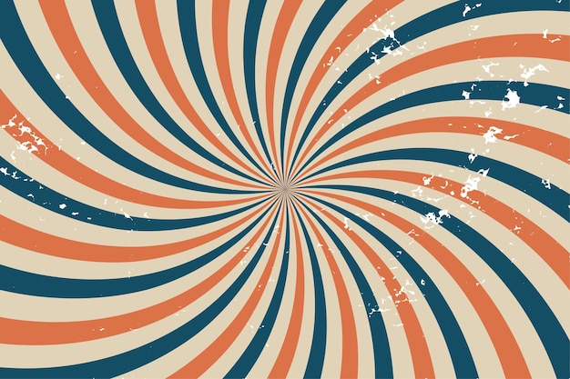 Fondo Espiral En Colores Retro