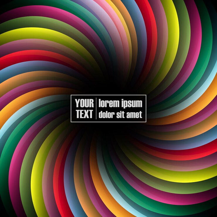 Vector gratuito fondo con espiral multicolor
