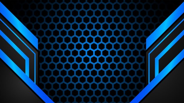 Fondo de esport negro y azul futurista moderno